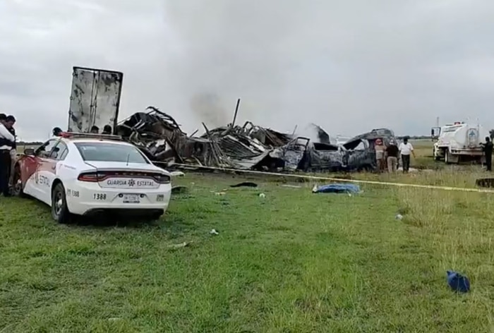26 Die After Freight Truck Crashes Into Passenger Van In Mexico