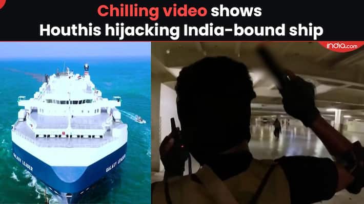 Watch: Video shows anti-Israel Houthis hijacking India-bound ship | Israel-Hamas war