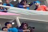 India vs Australia: Shah Rukh Khan Flaunts His Swag in Stadium, Greets Deepika Padukone With a Sweet Kiss - WATCH VIRAL VIDEO