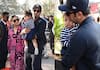 Anant Ambani, Radhika Merchant pre-wedding: Raha looks cute as a button nestled in Ranbir Kapoor's arm as they exit Jamnagar with Alia Bhatt 