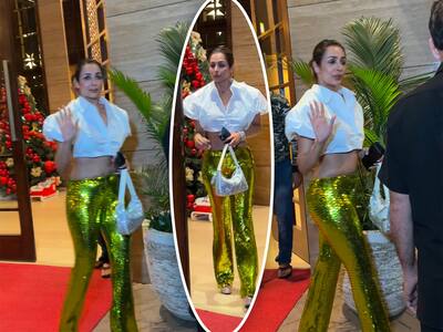 Malaika Arora's Golden Disco Pants is The Fashion 101 For New Year 2024 - See Viral Pics